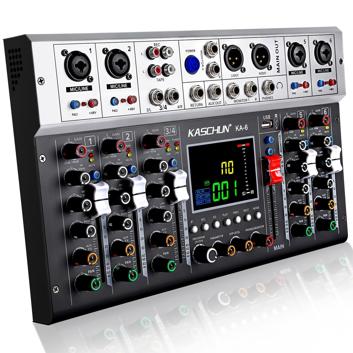 Amazon.com: Professional 6-Channel DJ Audio Mixer for Karaoke